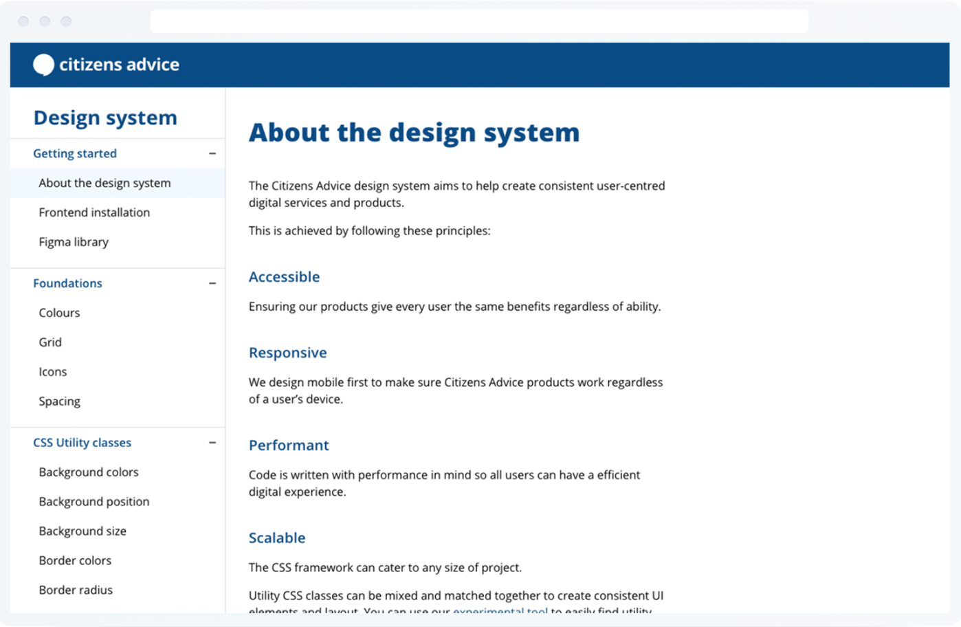 Citizens Advice design system